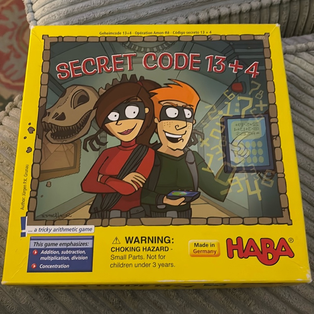 HABA Complete In Box! Secret Code 13 + 4 Math Codes Dice Museum